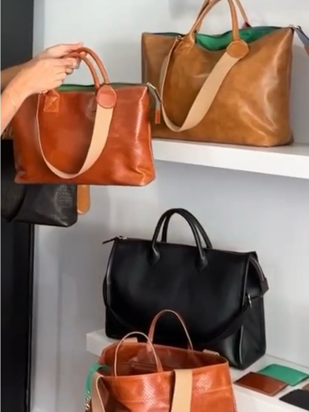 Blair Ritchey Genuine Leather Bag, Mini Hugh in HONEY